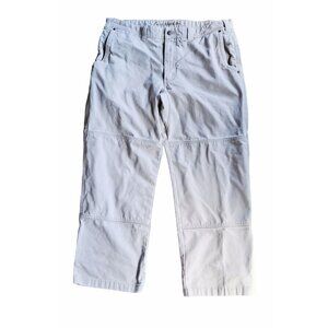 Eddie Bauer Mens Work Heavy Duty Khaki Cargo Pants Size 40X30 Cotton Fabric